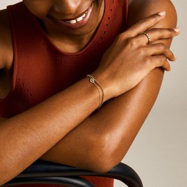 Fossil JF04794710 Women's Sutton Gold Stainless Steel Bracelet, One Size, Stainless Steel, No Gemstone, Stainless Steel, No Gemstone