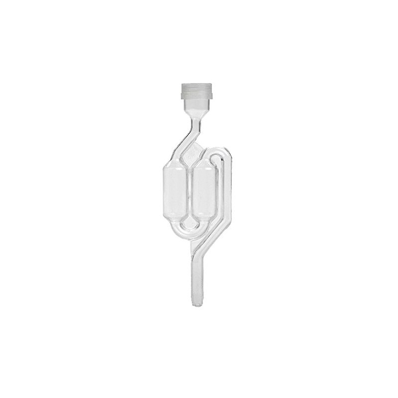 Twin Bubble Airlock with Universal Orange Carboy Cap