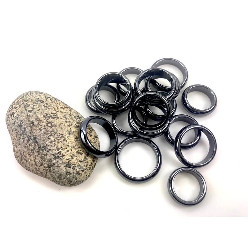 6mm Rounded Hematite Rings (20/bag)