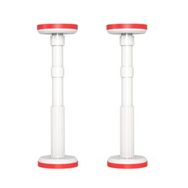 Adjustable Support Pole Small for Cabinets/Furniture - 440lb White Telescopic Support Pole,Under Sink Brackets Adjustable Shelf Bracket for Bathroom/Kitchen Cabinet(7.1-17.3") ﻿