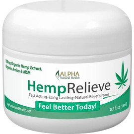 Alpha Natural Health HempRelieve Organic Relief Cream 1/2 Oz