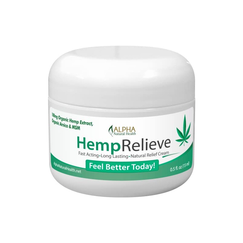 Alpha Natural Health HempRelieve Organic Relief Cream 1/2 Oz