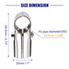 sourcing map Structural Pipe Connector Joint Pipe Clamps 180 Degree