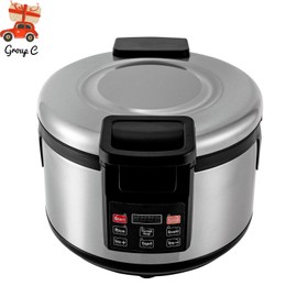 SENDERPICK 19L Commercial Rice Cookers Stainless Steel Electric Rice Warmer Soup Porridge