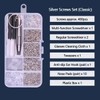 Assorted Eyeglass Repair Kit with Screws, Nose Pads, Screwdrivers and