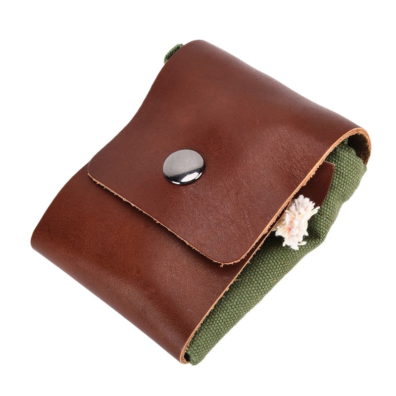 Leather Canvas Foraging Pouch Belt Fruit Picking Bag for Camping