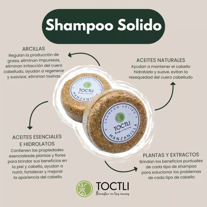 Toctli Shampoo Solido Natural Artesanal 100gr