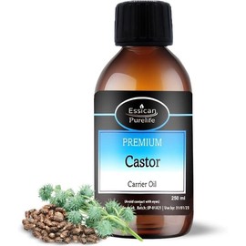 Castor Oil - 100% Pure Castor Oil Organic, Premium Castor Oil, Cold Pressed Castor Oil, Hexane Free Castor Oil - Castor Oil for Hair Growth, Organic Castor Oil Cold Pressed, Castor Oil Organic 250ml