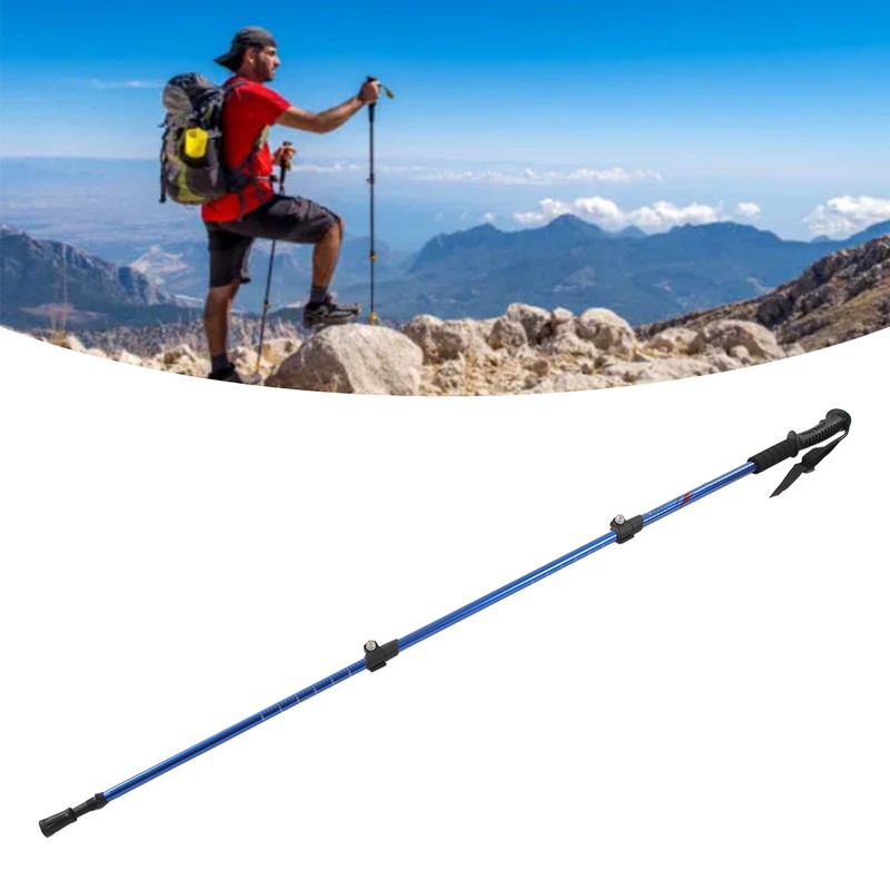 Telescopic Hiking Cane 3 Section Aluminium Alloy Walking Stick Retractable