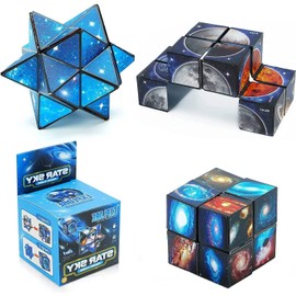 Voarge 2 in 1 Starry Sky Infinity Cube Transformational Patchwork Toy for Children and Adults Stress and Anxiety Relief Relaxing Toy Educational Game Gifts