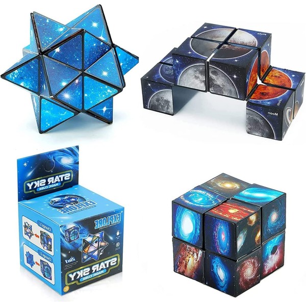 Voarge 2 in 1 Starry Sky Infinity Cube Transformational Patchwork