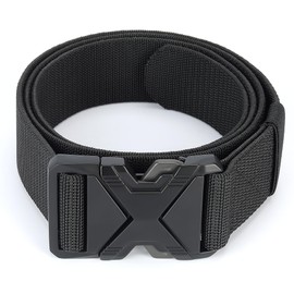 Jane Luxury Mens Tactical Belt-Nylon Light Elastic Waistband Belt(1.5") - Quick Release Buckle(2.0"), Black, 40-46''Waist Adjustable