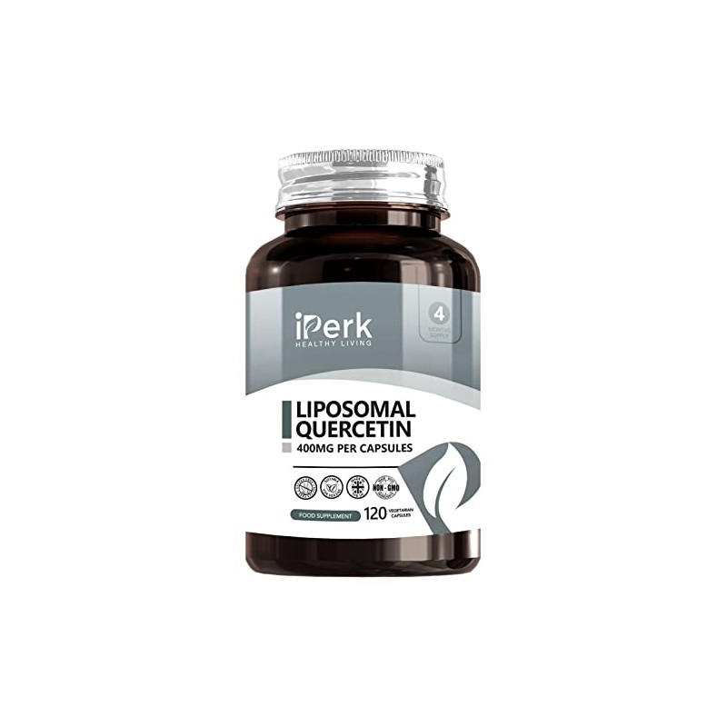 iperk Liposomal Quercetin Supplement 400mg | 120 High Strength Vegetarian