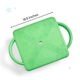 hand2mind Green Indoor Scooter Board with Handles, Floor Scooter, Sit Down Scooter, Gym Activities for Kids, Indoor Recess Games, Sport Scooters, Physical Education Equipment, Gross Motor Toys