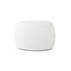 Jaxx Ellis Ottoman Shearling Faux-Lamb Plush Pouf for Modern Interior