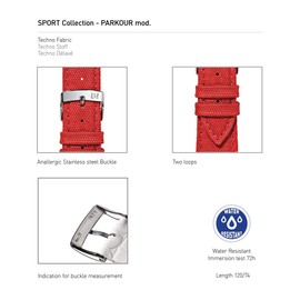 Morellato Unisex Sports Collection Parkour Technical Textile Bracelet A01X5120282 Red 20mm Bracelet, red, Bracelet