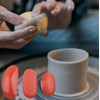 Accfore 3 Sizes Rubber Pottery Clay Ribs+6 Sculpting Tools+1 Clay