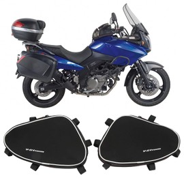 Akozon Motorcycle Frame Crash Bar Bag, 2 Pieces Waterproof Repair Tool Placement Package for V-Strom DL650 DL1000