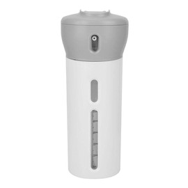 TOPINCN 4 in 1 Shampoo Container Bottle Portable Travel Conditioner Body Lotion Rotation Dispenser Bottle Reusable Packaging (Grey)