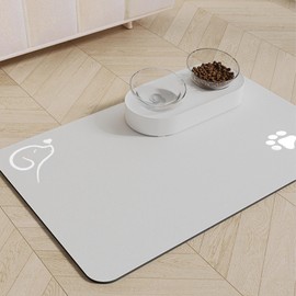 IHINIRE Absorbent Dog Bowl Mat for Food and Water- Quick Dry Dog Feeding Mat Anti-Slip & Waterproof Rubber Backing- Easy Clean Pet Mats for Sloppy Drinkers