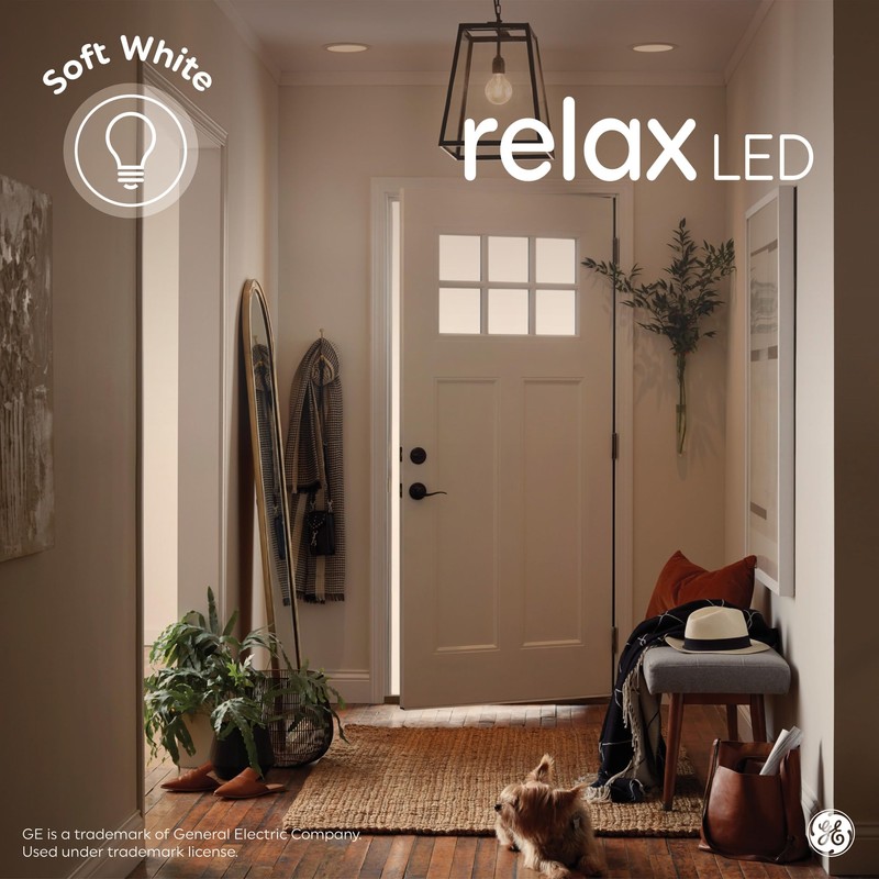 GE Relax LED Light Bulbs 60W, Soft White Candle Lights,