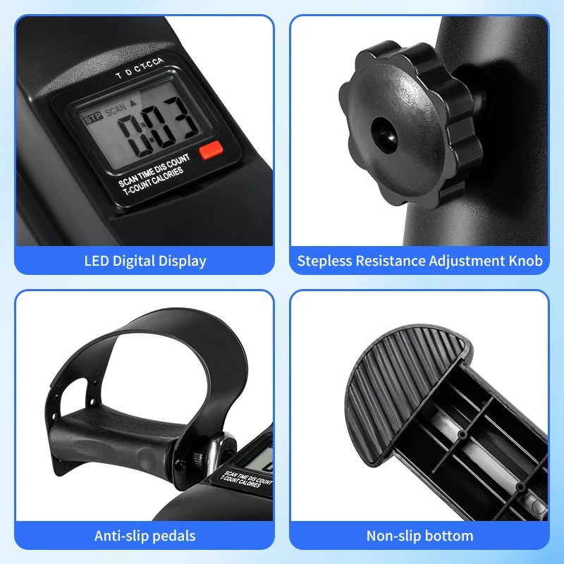 Portable Durable Mini Home Exercise Bike Eco-Friendly Adjustable Arm Foot