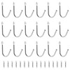 Auvotuis 24Pcs Single Iron Hooks, Decorative J Shaped Wall Mounted