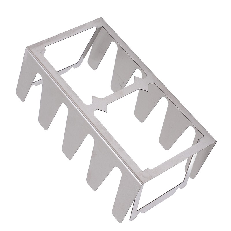 BBQ Skewer Rack Lightweight Portable Sturdy Structure Stainless Steel Wear