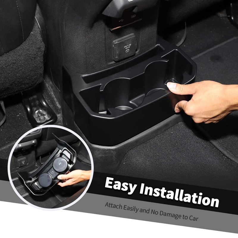 Jimen for JL Rear Cup Holder, Dual Extra Cup Holder