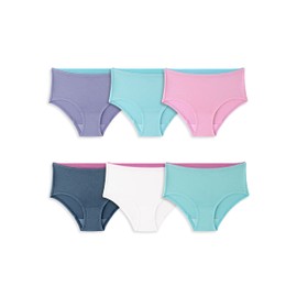 Fruit of the Loom Girls' 360 Stretch Modal Underwear Briefs, Brief - 6 Pack Assorted, 8 US
