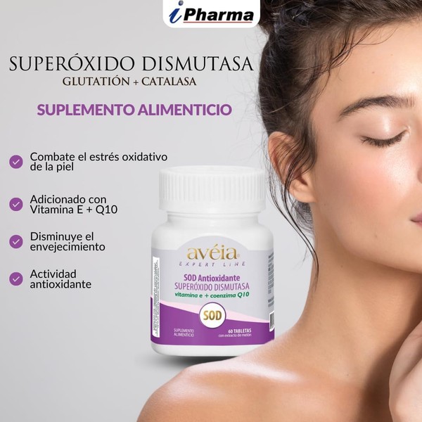 Glutatión + Superóxido dismutasa (SOD) Catalasa Avéia Antioxidante Auxiliar para