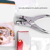 Hole Punch Plier Zinc Alloy Sliver Handheld Paper Puncher Tool