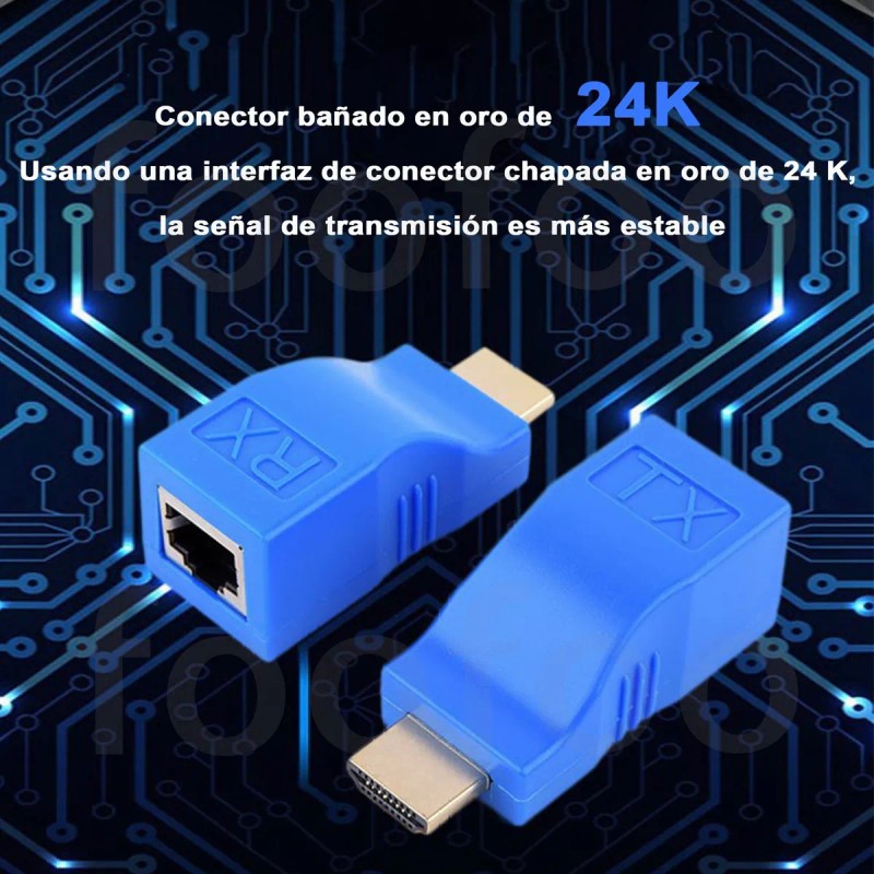 FOOFOO Extensor Hdmi A Hdmi 30m Decuado Para Cable Cat6