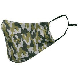 styleBREAKER Unisex Fabric Mask with Camouflage Camouflage Pattern, Double Layer, Reusable, Washable, Community Mask 08040004, Colour: Olive Dark Brown