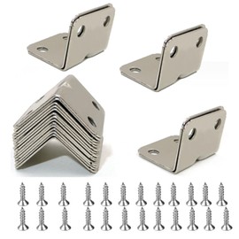 20 Pcs Angle Brackets,L Brackets, 90 Degree Bracket, L Brackets for Wood, Metal Brackets for Wood, Corner Bracket,Metal Brackets, Brackets for Wood, for Wood Furniture Fixing and Repairing