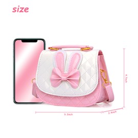 Suerico Cute Girls Purse Handbag Mini Cartoon Casual Messenger Shoulder Crossbody Bags (Pink)