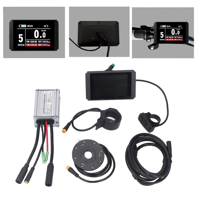 15A Electric Bike Controller Kit Waterproof LCD8H Meter Bicycle Conversion