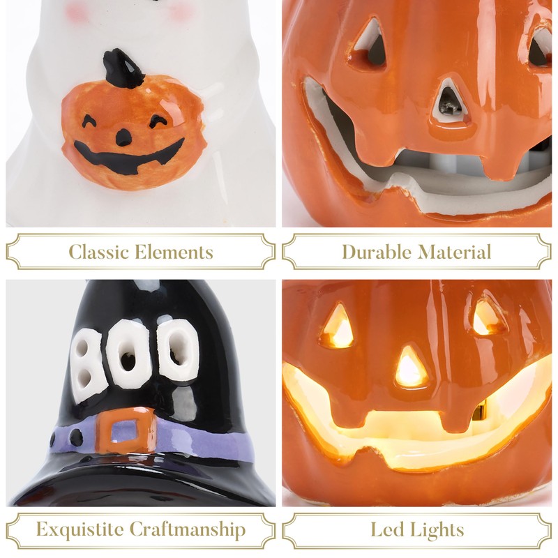 Valery Madelyn 2pcs Ceramic Halloween Decorations