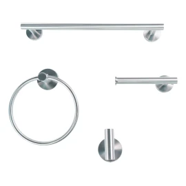 Meer - Set De 4 Accesorios Baño De Acero Inoxidable Satinado