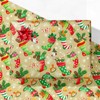 GIOLNIAY Green Christmas Wrapping Paper for Kids Men Women -