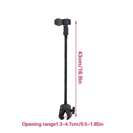 Mikrofon Arm Ständer Mikrofonständer Tisch 30cm Verstellbarer Schwanenhals Mikrofonarm mit Microphone Clip Mikrofonhalter für Radiostudios Podcast Gaming