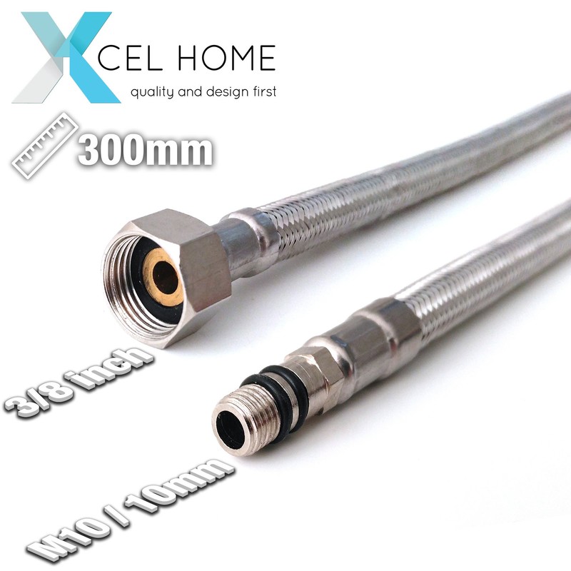 Pair of 10mm (Male end into The tap) x 3/8"