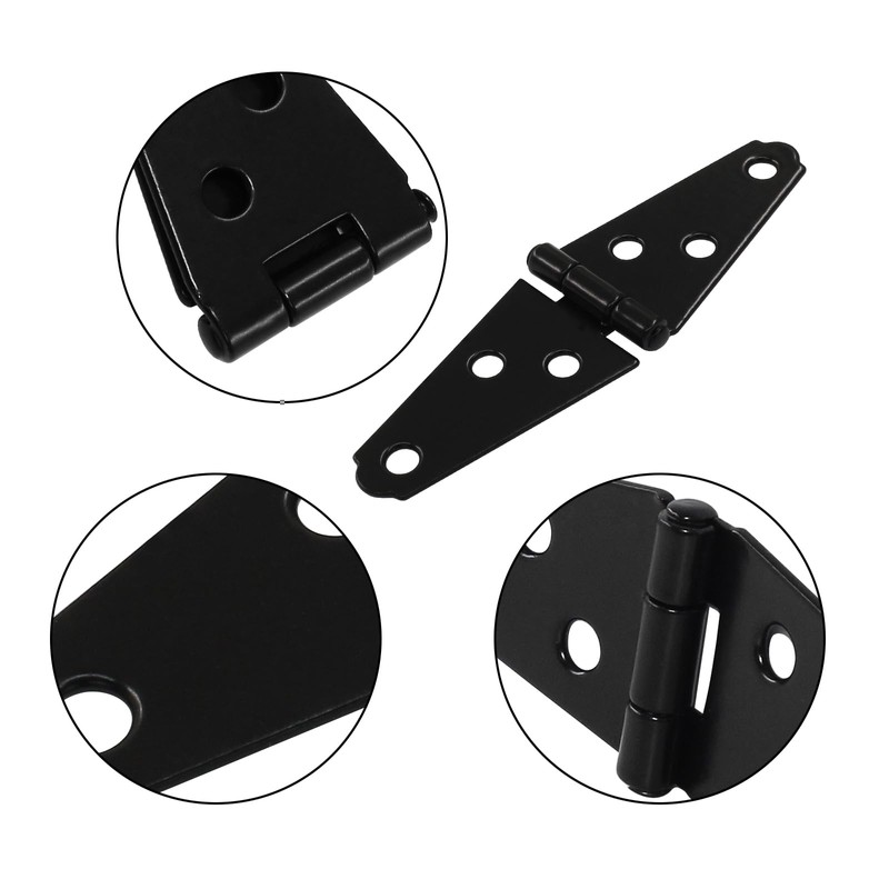 Litoexpe 2 Inch Light Strap Hinge 6 Pcs, Shed Hinges