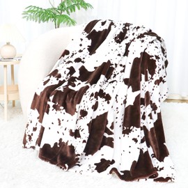 Cow Print Blanket Baby Girls Boys Blankets and Throws Plush Flannel Fleece Throw Blanket Soft Warm Cow Throw Blankets for Sofa Couch Bedroom Living Room Camping Travel Baby Size 40" x 50"