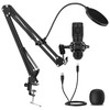 USB Condenser Microphone,Computer PC Microphone Kit with Adjustable Boom Arm