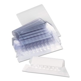 Universal 42215 Hanging File Folder Plastic Index Tabs, 1/5 Tab Cut, 2 1/4-Inch Tab, Clear, 25/Pack