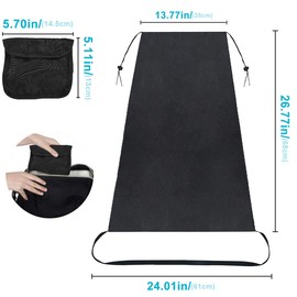 FGen Universal Awning for Prams, with UV Protection Coating 50+ and Blind Function/Sun Protection for Babies, Awning with Bag, Black