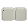 Legrand 782394 Forix Moisture-proof Surface-Mounted Socket IP44 Horizontal (2-Way), 2-Pin