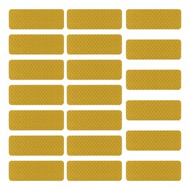 GAOLAOSY 20PCS Reflective Stickers, 3.14'' x 1.14'' Safety Night Visibility Warning Tape, Self-Adhesive Waterproof Decal Reflector Strip for Vehicle, Bicycle, Motorcycle (Yellow)