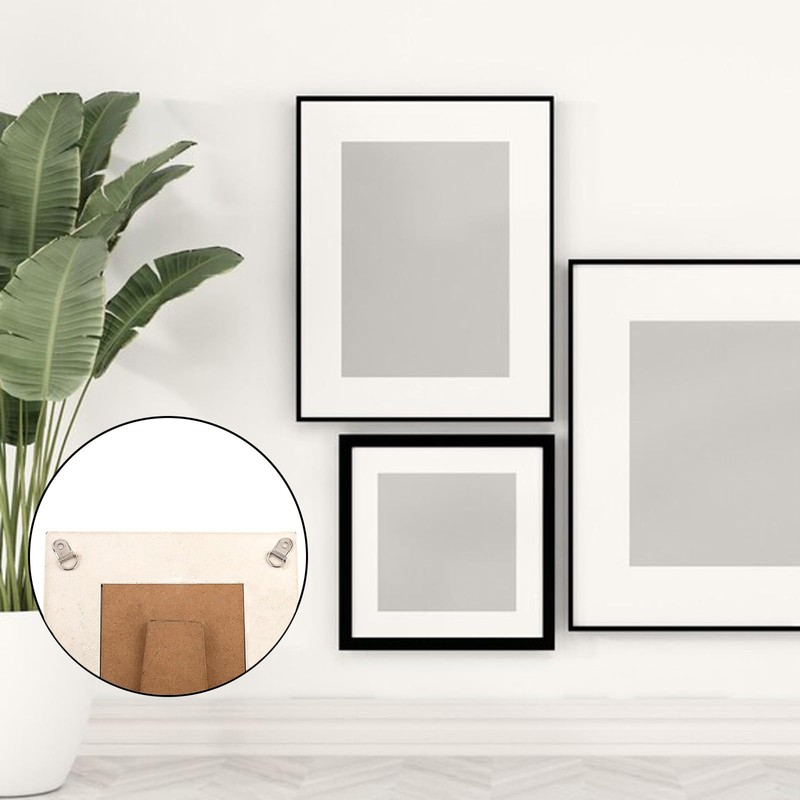 100 Pcs D Rings for Picture Hanging, D Rings, D